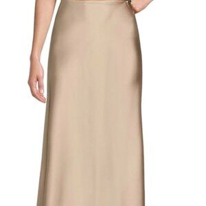 Antonio Melani Beige Satin Skirt